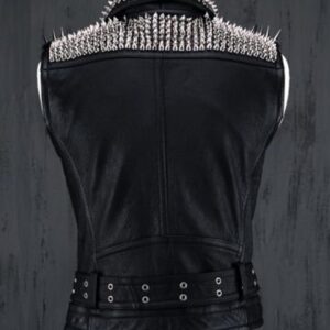 silver-long-spiked-studded-black-leather-vest