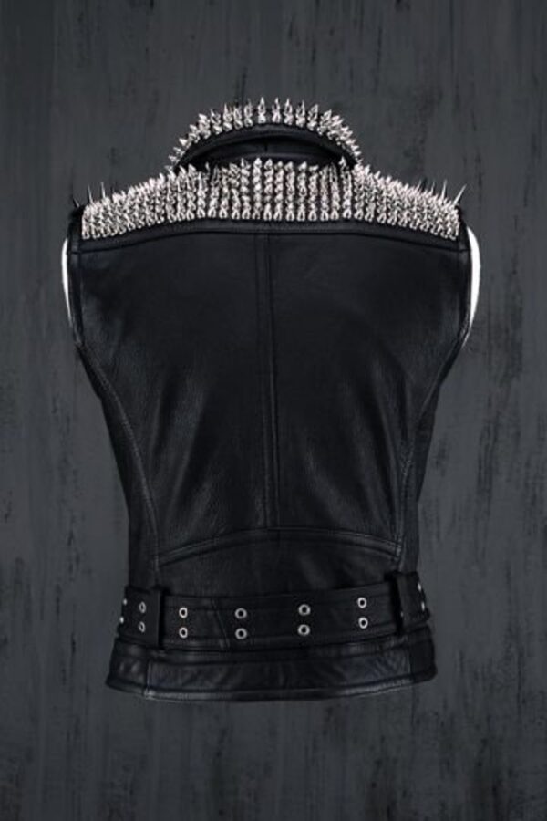 silver-long-spiked-studded-black-leather-vest
