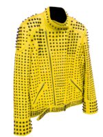 studded-punk-leather-yellow-vintage-jacket