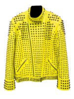 studded-punk-leather-yellow-vintage-jacket