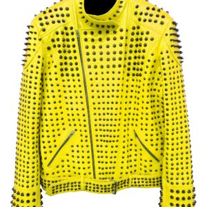 studded-punk-leather-yellow-vintage-jacket