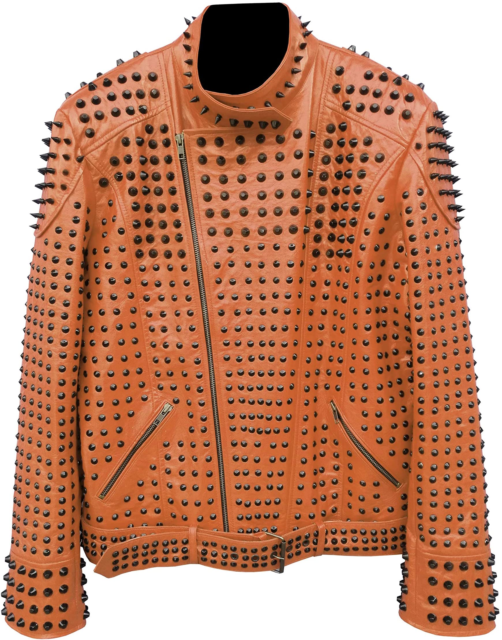 vintage-studded-punk-leather-brown-biker-jacket vintage-studded-punk-leather-brown-biker-jacket