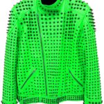 vintage-studded-punk-leather-green-biker-jacket