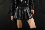 women-steampunk-rock-wrinkle-mini-biker-skirt