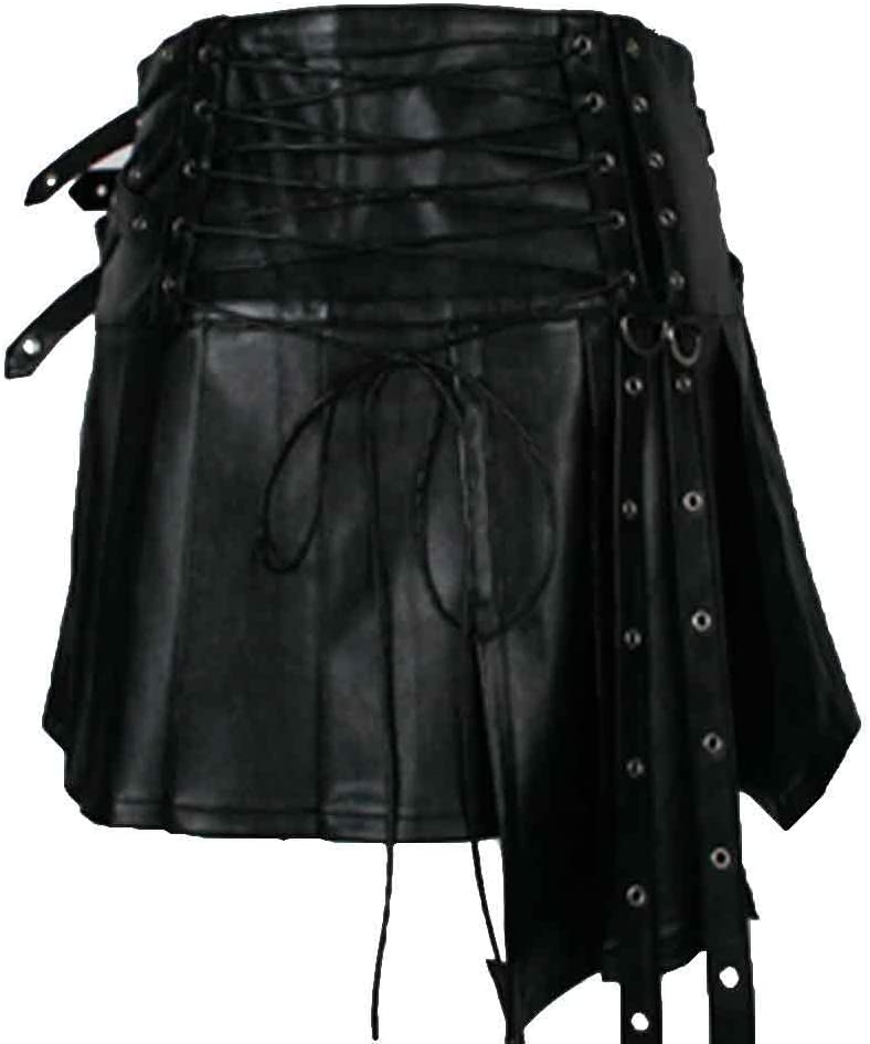 women-steampunk-rock-wrinkle-mini-biker-skirt