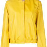 yellow-lambskin-leather-smocked-trim-cropped-jacket