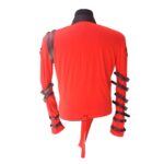 Michael Jackson BAD Tour Punk Style Red Skinny Jacket