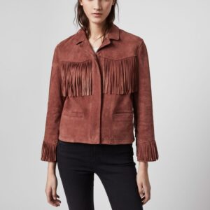 cherry-red-suede-tassel-leather-jacket