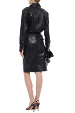 black-leather-pencil-long-skirt