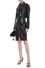 black-leather-pencil-long-skirt