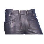 genuine cowhide men's quilted biker leather pant