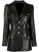 black-single-breasted-leather-blazer-coat