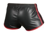 Black Soft Sheep Lamb Leather Short Back