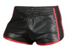 Black Soft Sheep Lamb Leather Short