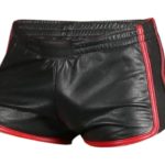 Black Soft Sheep Lamb Leather Short