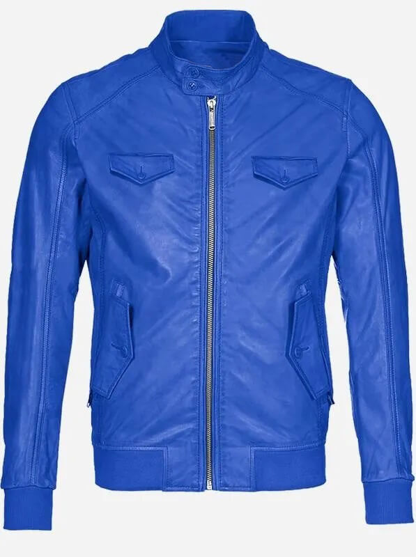 blue-bomber-leather-jacket-front blue-bomber-leather-jacket-front