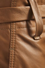Faux Leather Belted Pants