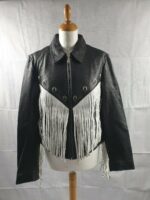 fringe-leather-embellished-studded-jacket