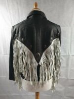fringe-leather-embellished-studded-jacket