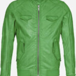 green-bomber-leather-jacket-front