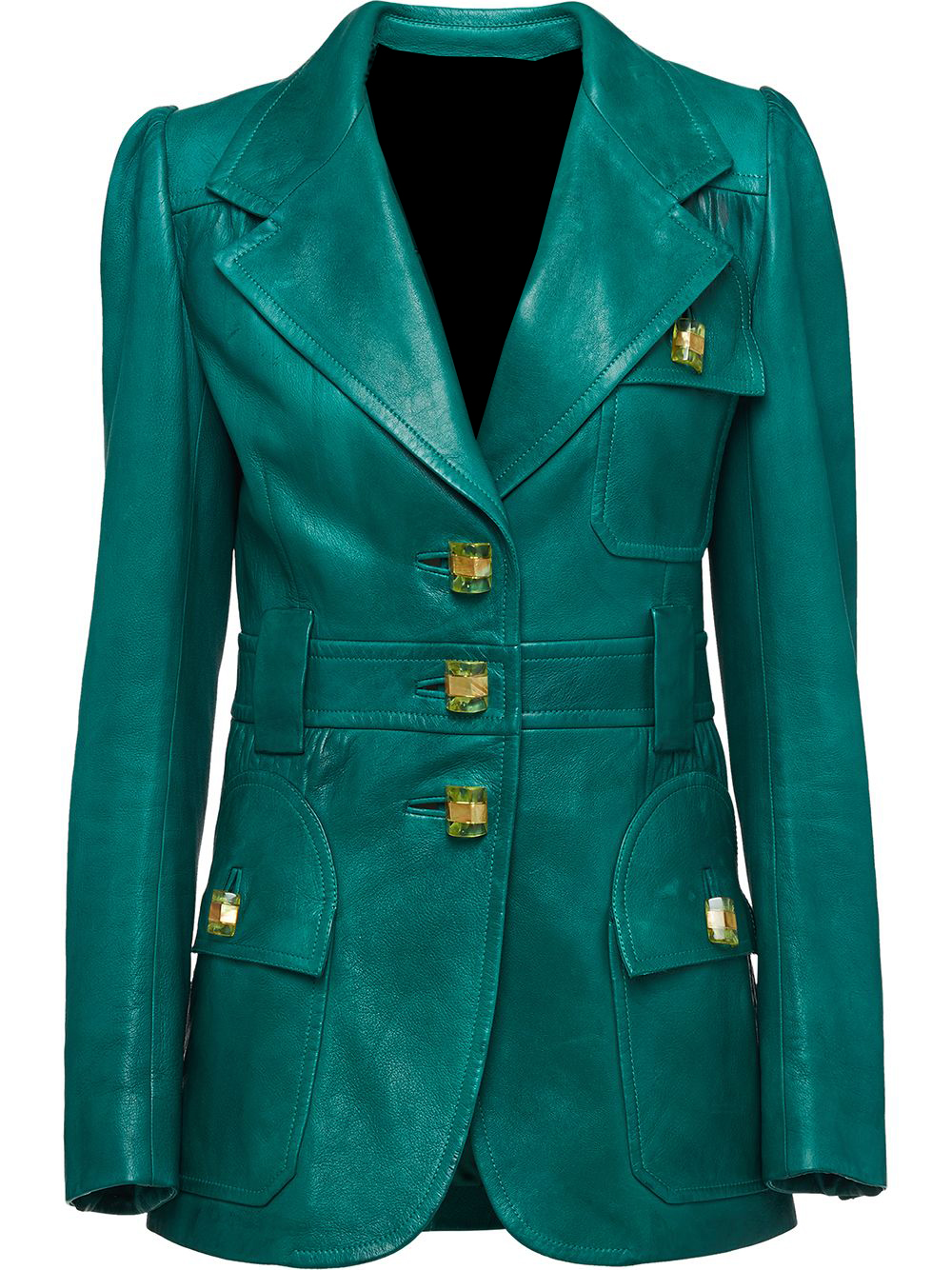 green-single-breasted-leather-blazer-coat green-single-breasted-leather-blazer-coat