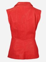 luxurious-3-button-womens-red-leather-vest