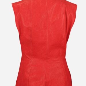 luxurious-3-button-womens-red-leather-vest