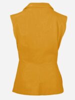luxurious-3-button-womens-yellow-leather-vest