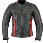 motorcycle-black-red-leather-armor-jacket