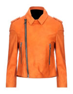orange-color-biker-leather-jacket