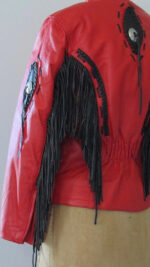 red-and-black-1990s-vintage-leather-fringe-jacket