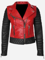 red-and-black-leather-quilted-jacket