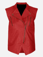 red-fashion-biker-leather-vest