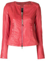 red-lambskin-collarless-leather-jacket