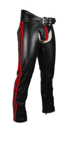 red-stripes-in-black-leather-biker-chaps