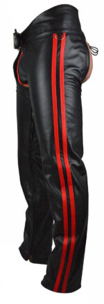 red-stripes-in-black-leather-biker-chaps