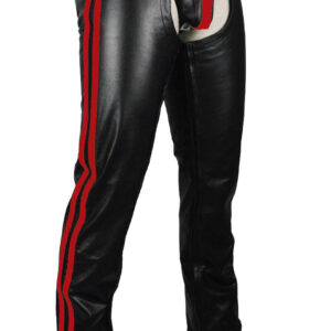 red-stripes-in-black-leather-biker-chaps