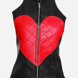 Street Fashion Women Heart Leather Vest