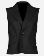 timeless-one-button-black-leather-vest