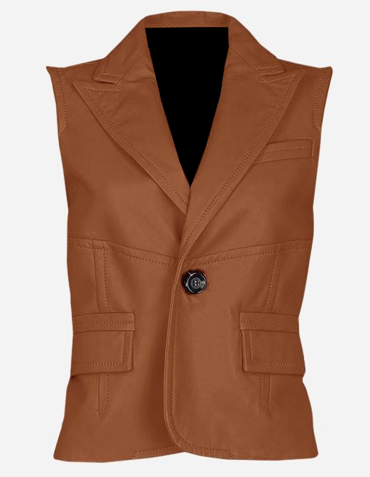 timeless-one-button-tan-leather-vest timeless-one-button-tan-leather-vest