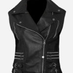 trendy-black-biker-leather-vest