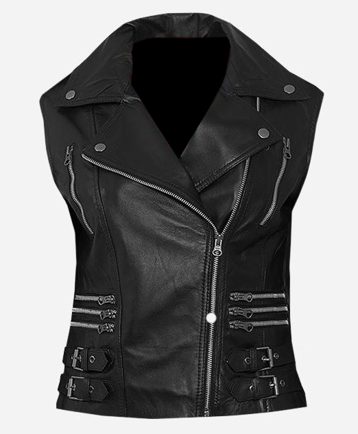 trendy-black-biker-leather-vest trendy-black-biker-leather-vest