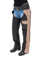 Two Tone Western Chaps With Braid
