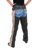 Two Tone Western Chaps With Braid