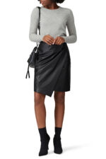 vegan-leather-overlay-skirt