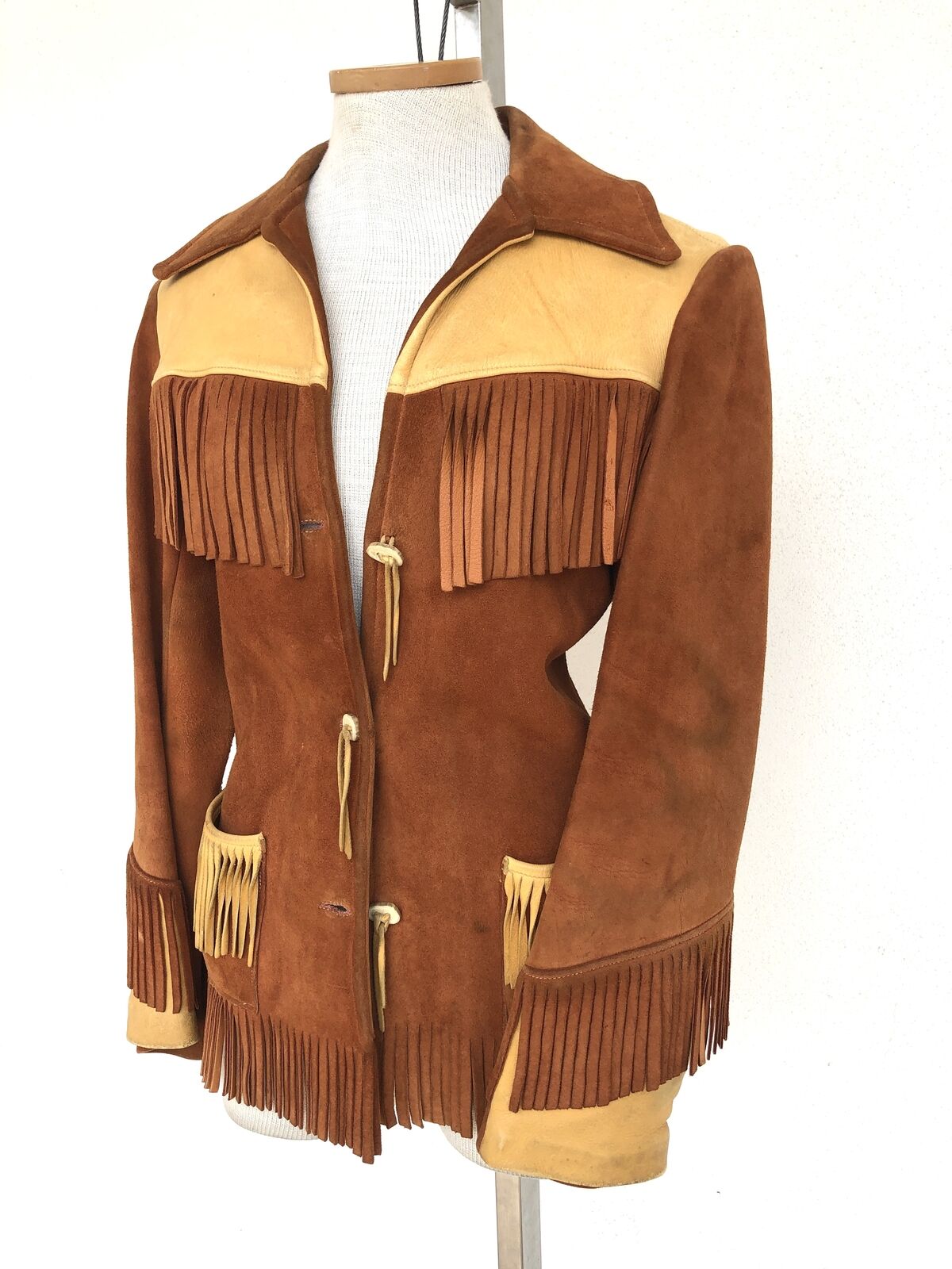 Vintage 1970s Suede Leather Western Fringed Jacket - Maker of Jacket