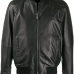 zipped-bomber-black-leather-jacket-front