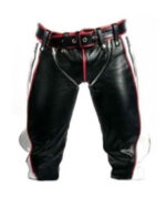Black and White Leather Short