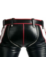 Black and White Leather Short