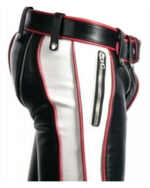 Black and White Leather Short